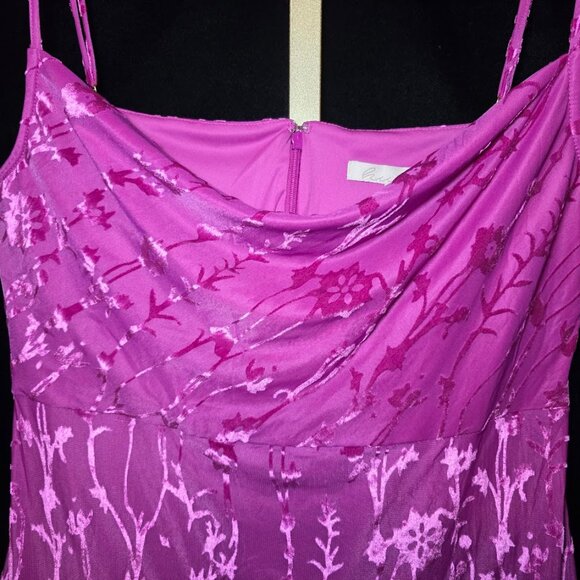 NWT HUTCH Brianna Burnout Mini Dress Fuschia L - Picture 3 of 13
